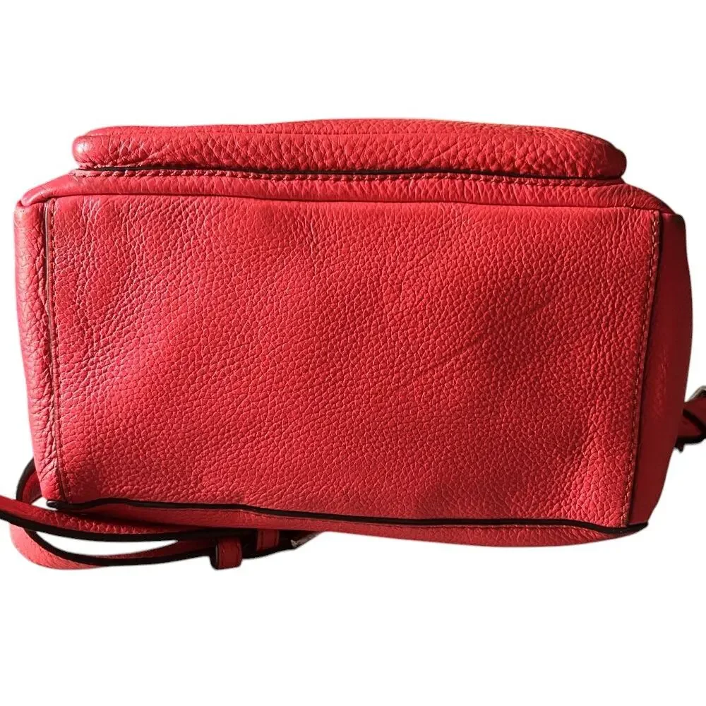 Kate Spade Jackson Pebbled Leather Stoplight Red Medium Backpack